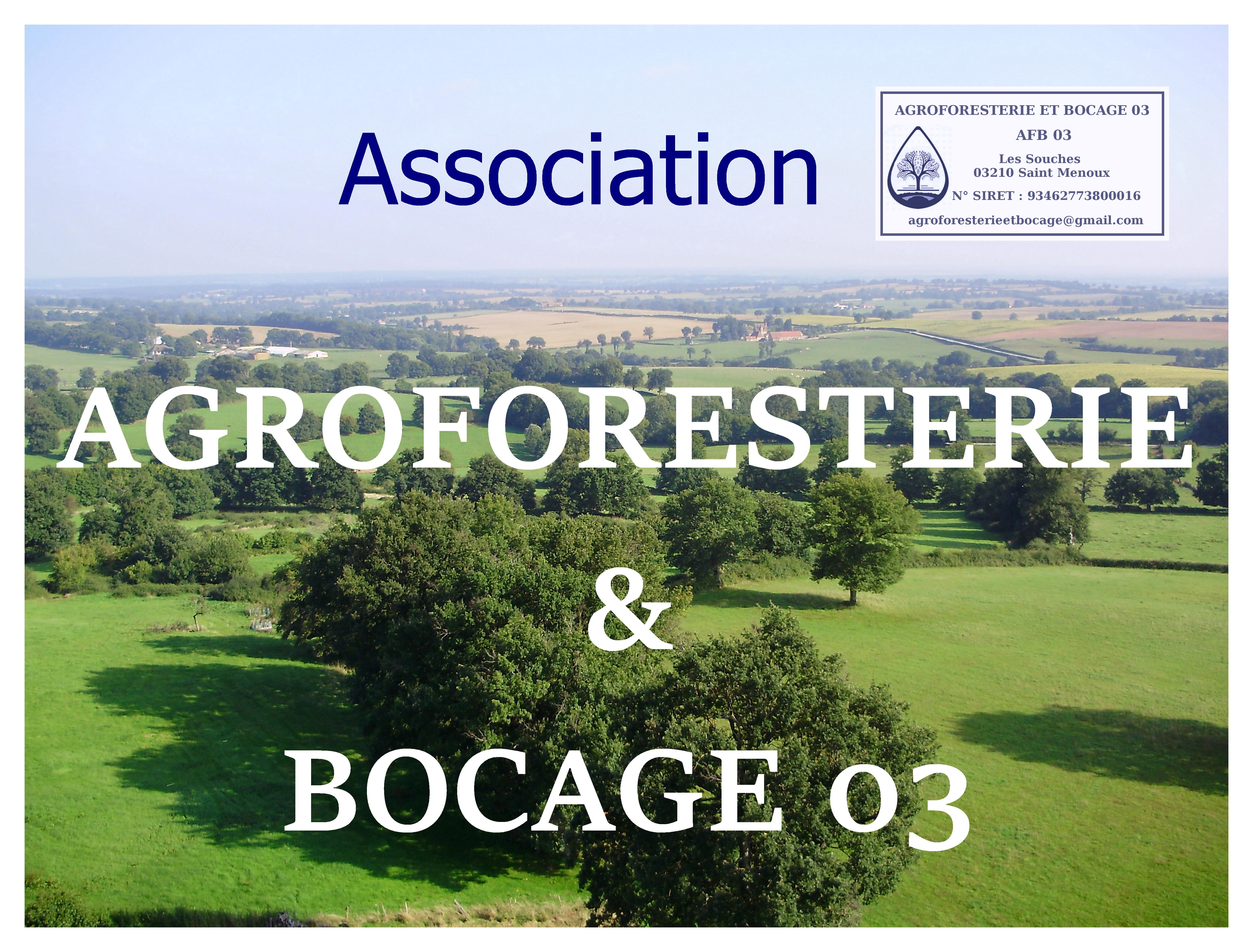 Visuel de présentation de l'association "Agroforesterie et Bocage 03"