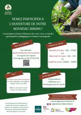 Affiche d'information : Rencontres de préparation du jardin de Caramgnole
